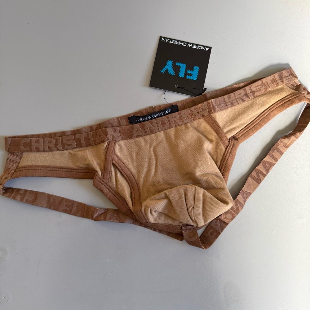Andrew Christian jock brief fly Small Medium 28 29 30 31 32 33 gay underwear NWT